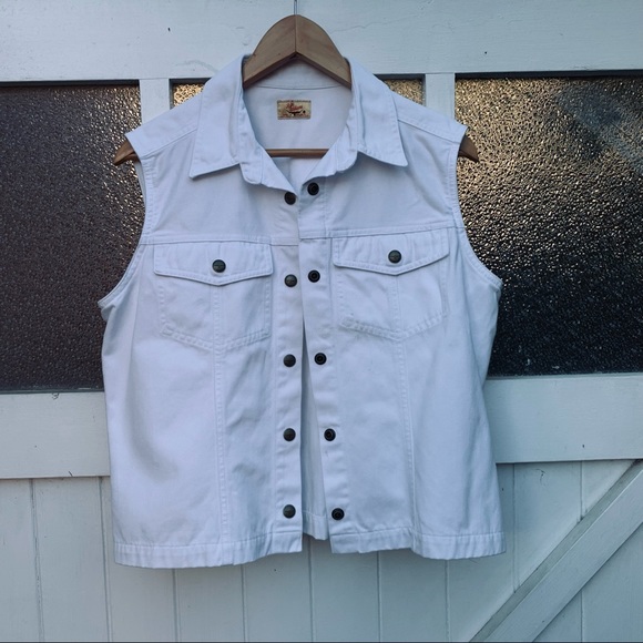 Rm Williams White Denim Vest Size M 